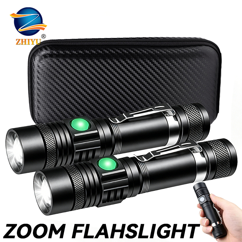 Hunting & Outdoor Supplies - T6 LED Rechargeable Flashlight,18650 Zoomable Torch,