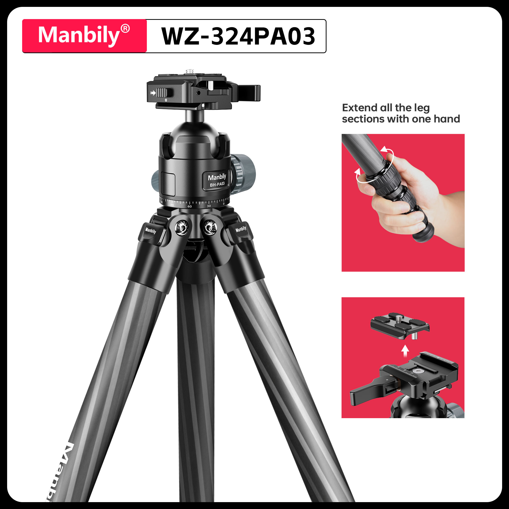 Manbily 158CM Heavy Duty Carbo - огляд і ціна Outdoor Hunting Video Camera