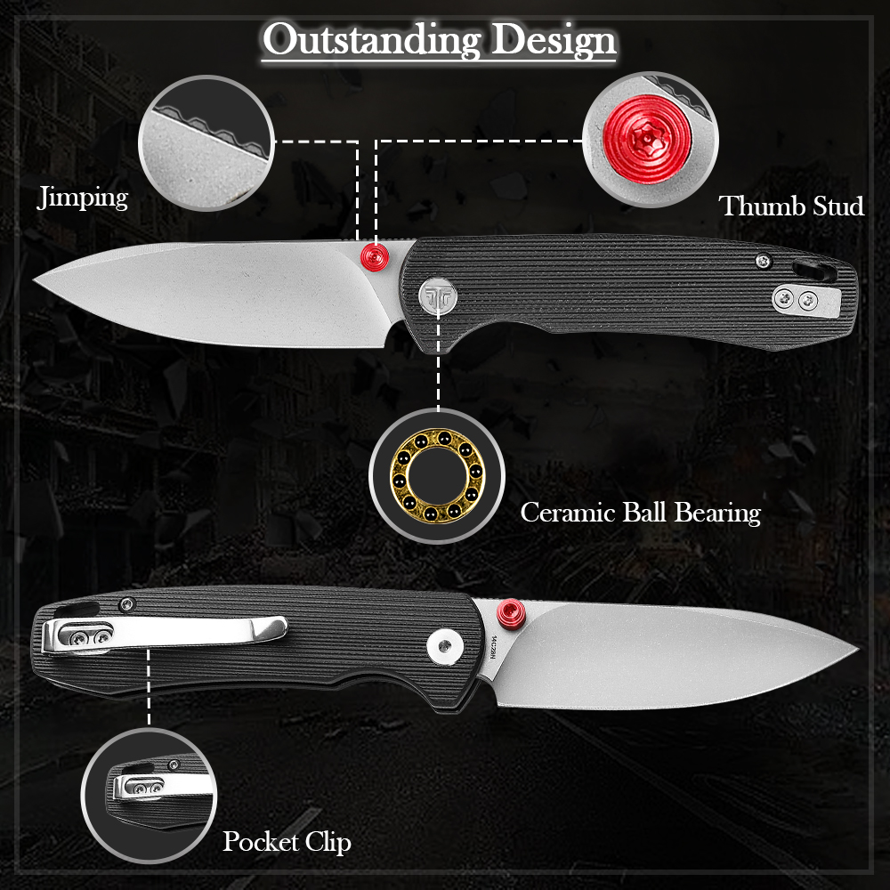 TRIVISA Folding Knife for Men, - огляд і ціна Outdoor Hunting Gifts
