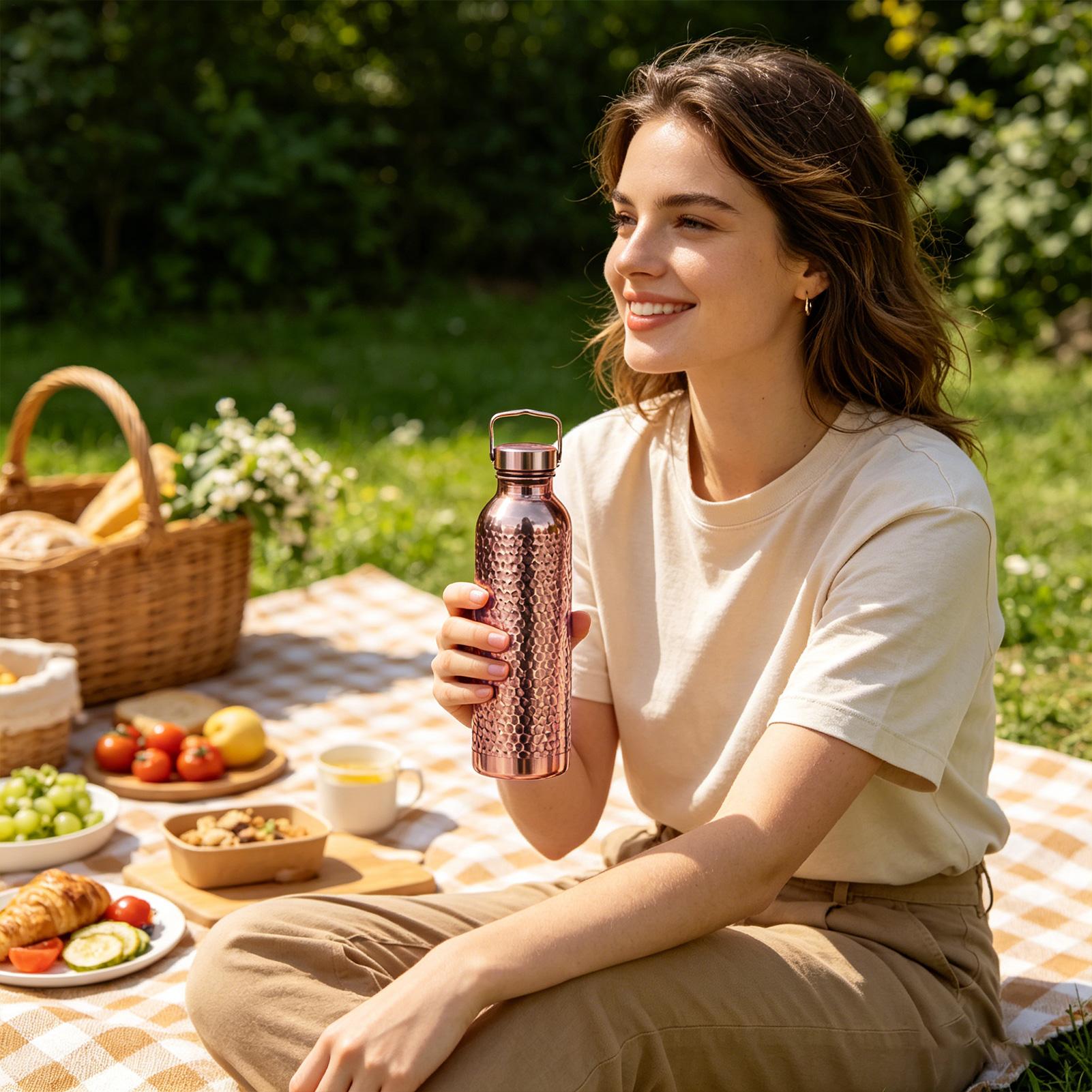 Pure Copper Water Bottle 800ml - огляд і ціна Outdoor Hunting Kitchen