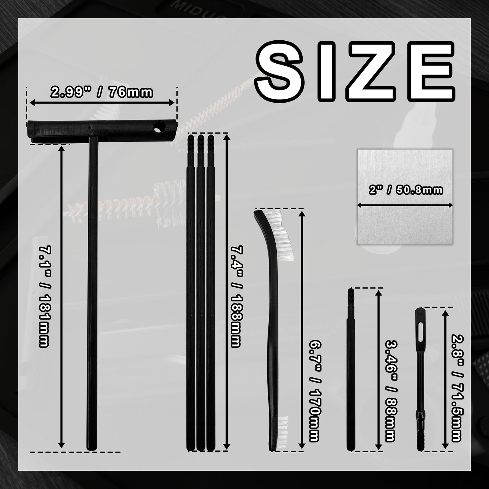 Gun Cleaning Kit with Nylon Br - огляд і ціна Gun Cleaning Rod