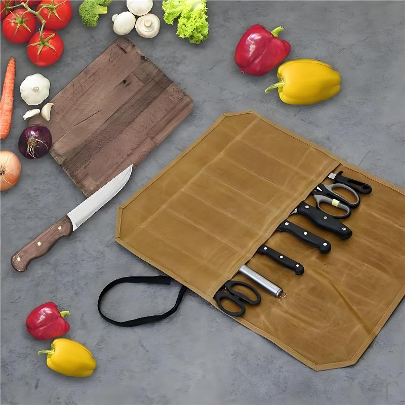 Waxed Canvas Chef Knife Roll M - огляд і ціна Outdoor Hunting Kitchen