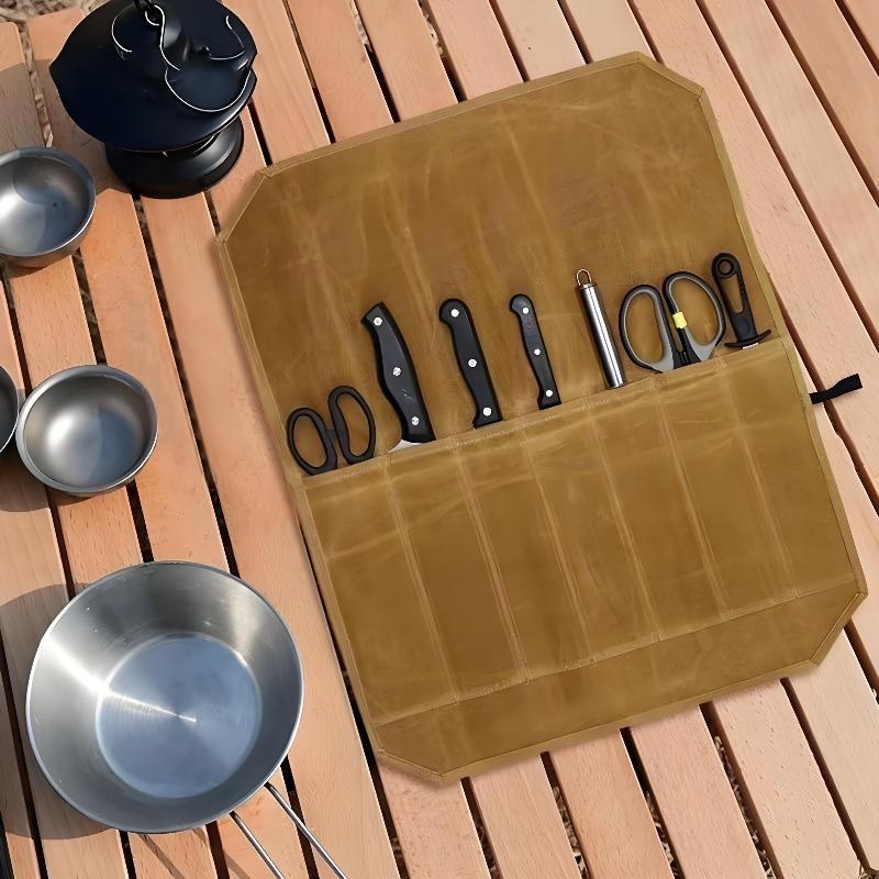 Waxed Canvas Chef Knife Roll M - огляд і ціна Outdoor Hunting Kitchen