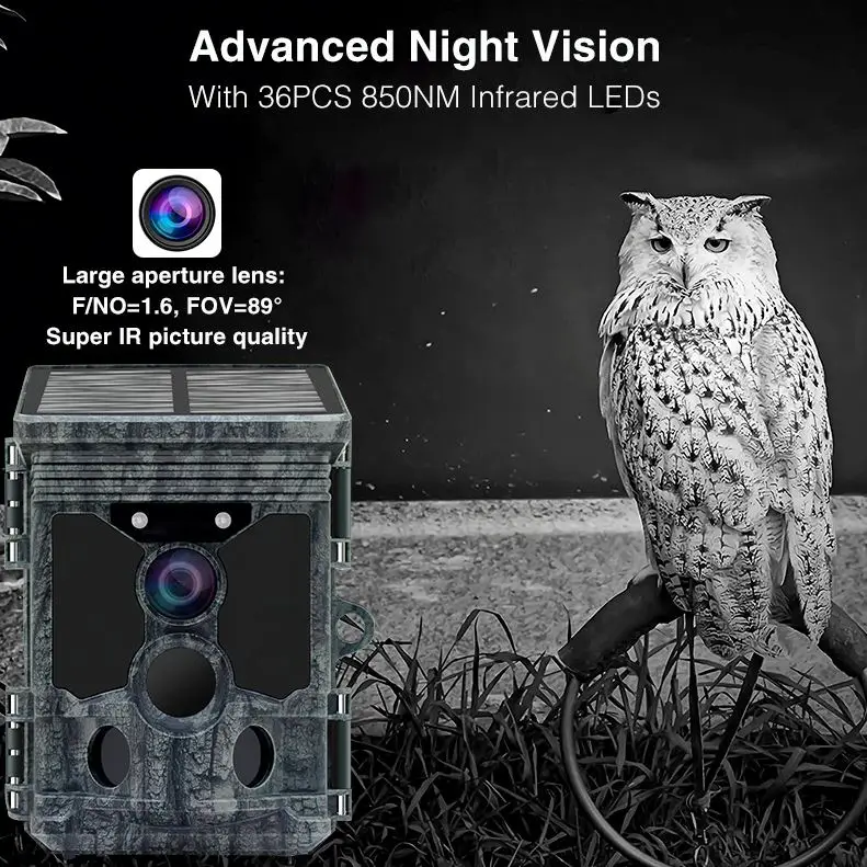 New Technology 4K Solar Panel  - огляд і ціна Outdoor Hunting Video Camera