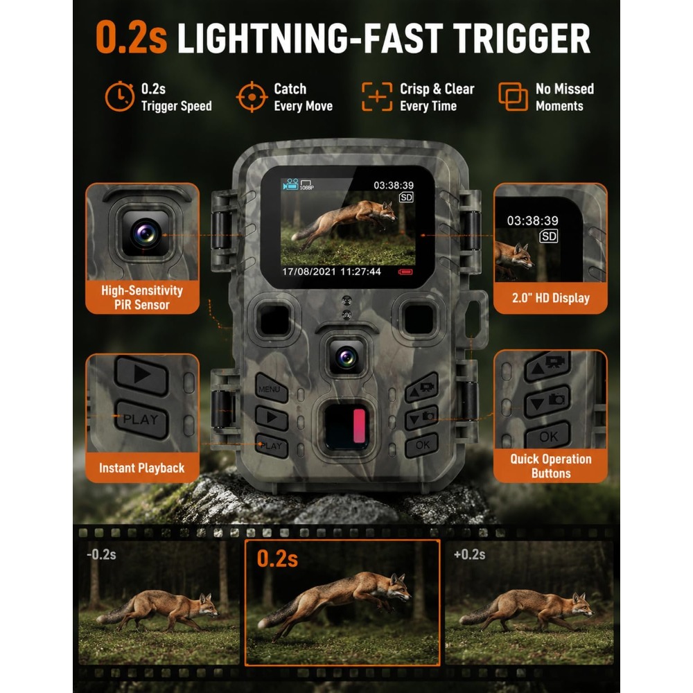 Mini Trail Game Camera Night V - огляд і ціна Outdoor Hunting Video Camera