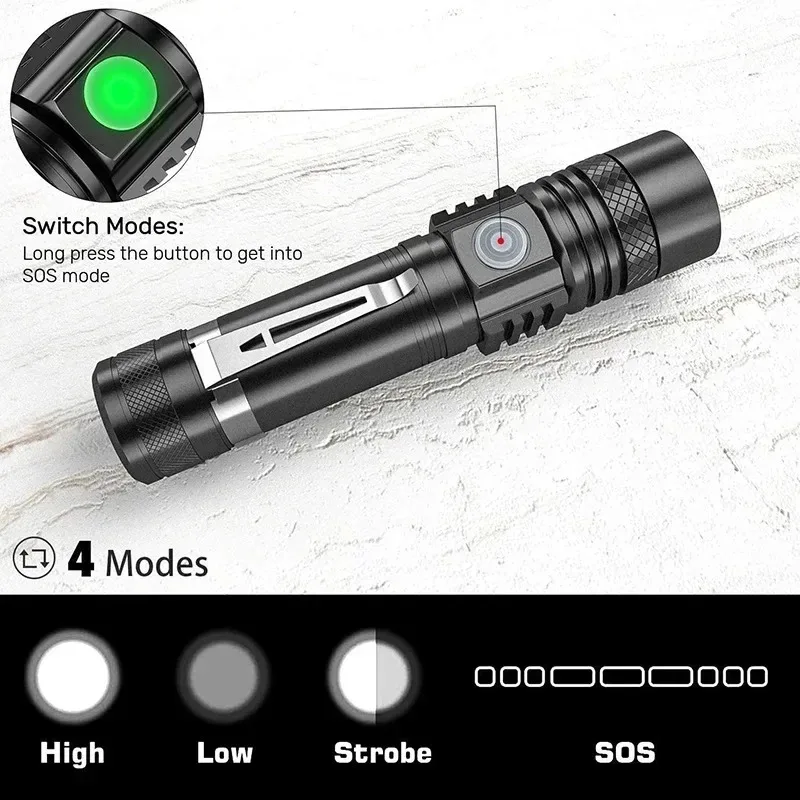 T6 LED Rechargeable Flashlight - огляд і ціна Hunting & Outdoor Supplies