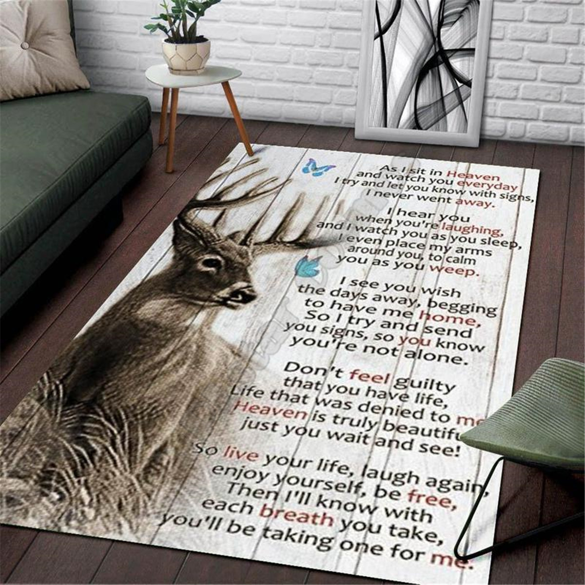 Deer Hunting Area Rug 3d print - огляд і ціна Hunting Outdoor Mat